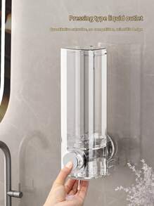 一体式无孔吸盘皂液器、沐浴露盒、沐浴露瓶、壁挂式洗手液瓶、按压式洗发水瓶、手动皂液器、酒店洗手液器、泡沫皂液器（返校） - 查看 4