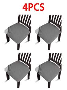 1/4/6 件防水提花座套，可拆卸可洗软垫，适用于厨房、办公室