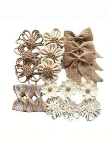 6/18 件黄麻 DIY 手工花 欧美婚礼工艺圣诞装饰品 - 彩色 - 查看 10