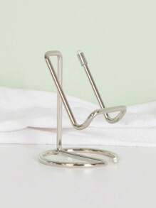 1pc Iron Mobile Phone Holder, Desktop Mobile Phone Tablet Holder Frees Your Hands - Multicolor - View 6