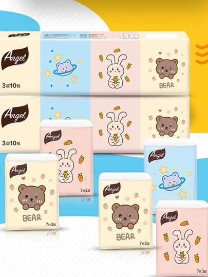 50片装天然木质手帕，小巧便携纸巾包，三层口袋设计，可定制手帕袋，适合作为结婚礼物。高品质手帕、卫生纸和面巾纸，经久耐用且吸水性强，是居家、圣诞节、万圣节、母亲节、情人节、宿舍等多种场合的理想之选。