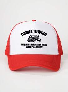 1 szt. Damska czapka baseballowa Outdoor Camel Letter Printed Washed, regulowana czapka przeciwsłoneczna, odpowiednia na wiosnę/jesień, modna czapka przeciwsłoneczna na każdy mecz, młodzieżowy styl Y2K