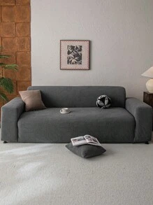 1 Vỏ bọc ghế sofa đàn hồi Jacquard, Vỏ bọc ghế sofa chống trượt phong cách hiện đại, Thích hợp cho ghế sofa hình chữ L và ghế sofa 1/2/3/4 chỗ ngồi, Phổ biến cho mọi mùa, Dễ dàng lắp đặt và tháo gỡ - Màu xám đen - Xem 5