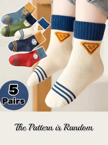5 Pairs Classic Cute Bear & Mixed Animal Design All Season Children/Kids Socks, For Boys & Girls - Multicolor - View 8