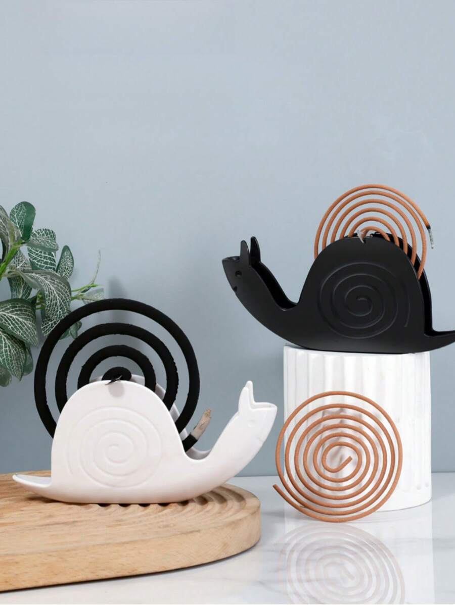 Creative Snail Mosquito Repellent Holder, Portable Mosquito Coil Tray With Ash Tray