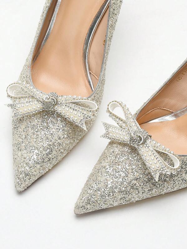 Enfeites de Sapato com Laço de Strass Elegante e na Moda