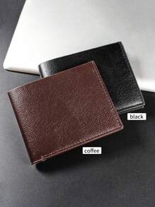 1 件男士商务钱包简约多卡槽零钱包双折现金和信用卡夹日常使用复古 PU 皮革适合年轻人男士钱包迷你钱包钱包钱包男士钱包皮革小钱包