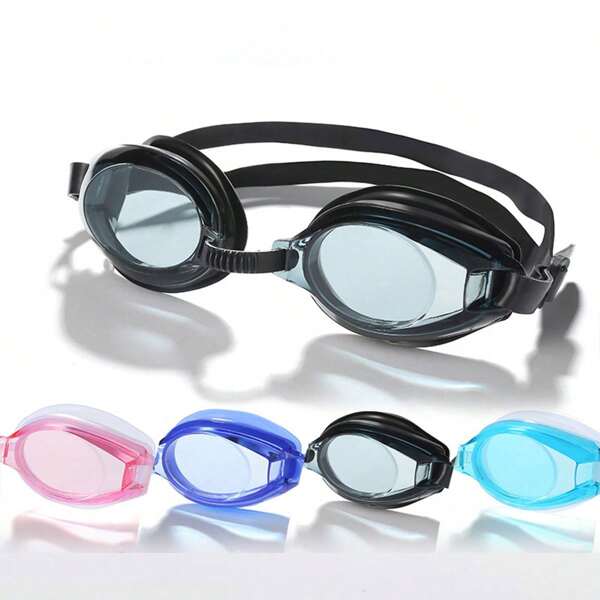 Óculos de natação transparentes de alta definição, à prova d'água e antiembaçantes, óculos de natação de silicone ajustáveis para homens e mulheres, itens essenciais para praia, acessórios de praia, boia para piscina