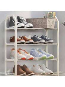 1 pieza Zapatera trapezoidal para el hogar, colocar en la puerta, dormitorio, dormitorio, gabinete de almacenamiento de zapatos, balcón, zapatera que ahorra espacio - Multicolor - Ver 4