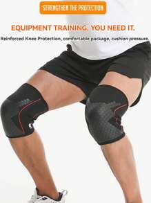 AOLIKES 1 Pair 7mm Neoprene Compression Knee Sleeves, Non-Slip Silicone Knee Support For Weightlifting, Squats, Fitness, Strength Training Gym Accessories Knee Support Sports Knee Pads Gym Knee Pads - Multicolor - View 8