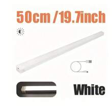 1 件 LED 夜灯，10/20/30/50 厘米可充电运动传感器磁性粘贴式壁橱灯，易于安装便携，适用于衣柜卧室露营楼梯照明，暖白光和白光选项，露营配件 - 彩色 - 查看 14