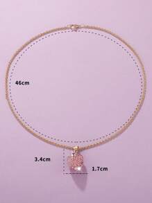 Collar De Colgante De Fresa Rosa Para Mujeres Adecuado Para Uso Diario Y Festivales