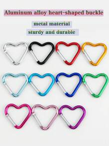 5/4/3/2pcs Heart-Shaped Snap Hook, Aluminum Alloy Carabiners, Use For Outdoor Climbing, Backpack, Daily Wear, Fishing Hiking Traveling And Sports Keychain Clip,For Jewelry Making Crocheting Crafts Arts Backpack Decor,Luxury Handbag Accessory,Valentine's Day,Fashion Jewelry Accessories,Couples Birthday & Holiday Gifts,Suitable For Bag Charm Car Keys - Multicolor - View 13