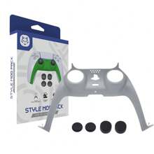 Juego TOPWOLF 5 en 1: Cubierta protectora del controlador de juego, que incluye cubiertas decorativas de repuesto para el frente y el mango central, y 4 tapas para los joysticks, compatible con 5 accesorios de juego, fabricado en material ABS, molde auténtico (controlador no incluido) - Juego de fundas 5 en 1 para PS5 - Ver 15