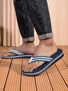 Men's Breathable Indoor Outdoor Wearable Slippers, Summer - Navy Blue - View 5