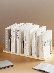 1 Stück Bücherständer für Zuhause mit Dokumentenaufbewahrungsbox, vertikaler Büro Dateiorganizer Büroregal, Bücherhalter Regal abnehmbar für Schlafzimmer Schreibtisch