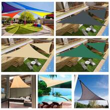 Vela parasole impermeabile triangolare, rettangolare o quadrata, blocca il 98% dei raggi UV, telo ombreggiante, copertura parasole, tende per campeggio, patio, giardino, piscina all'aperto