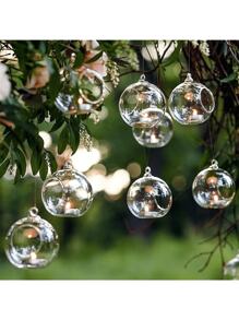 24pcs Hanging Tealight Candle Hoder Glass Globes Terrarium,2.36" Air Plants Tea Light Candle Holders For Wedding,Valentine's Day Decoration Gifts Birthday Graduation