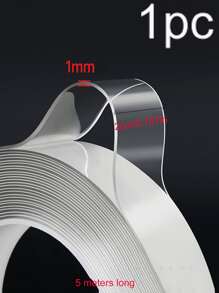 20pcs/1pc Heavy Duty Double Sided Tape - Reusable, No Trace, Strong Adhesive, Multi-Purpose, Removable, Washable, Suitable For Jack Plate, Hooks, Mats, Murals, Double Sided Tape Fixing Randomly Cut Strong Adhesive Multiple Scenarios Can Be Used