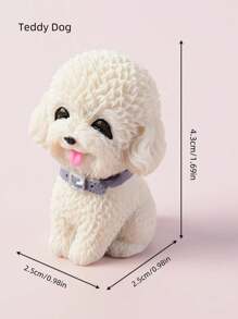 Mini Dog Plush Decorations Set, Realistic Detailed Small Dog Figurine, Cake Decoration Dog Decorations Set