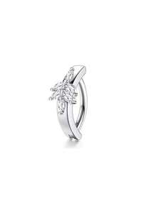 1pc Smooth Navel Piercing Jewelry, Rhinestone Zirconia Design, Hot Selling Belly Button Ring,