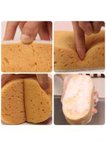 1pc Large Size Sponge Scrubber, Honeycomb Dish & Car Washing Sponge, Kitchen Cleaning Sponge - Multicolor - View 5