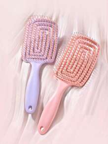 2支/1支纯色柔性按摩发梳，镂空设计，男女通用，多功能梳子，干湿两用，适合所有发质，母亲节礼物、朋友礼物、男女朋友礼物、家庭礼物、教师礼物、同事礼物、圣诞礼物、发梳、梳子、美发工具、美发产品及配件，适用于理发店、美容院、返校季、美发配件、发梳、梳子、解结梳、美发工具、护发、卷发梳、理发师、发型、美发、发梳、背梳、造型梳、卷发梳、边缘梳、发梳、梳子、发梳套装、梳子、卷发梳、解结梳、女士发梳、头发、旅行、美发产品、美发工具、美发用品、理发师、理发师配件、理发店、美发设备 - 彩色 - 查看 5