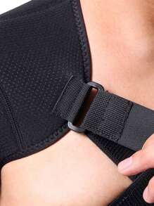 1 Stück breite elastische Neopren Schulter- und Armstütze, verstellbare Schulterriemen Kompressions-Weste für Herren und Damen, schwarzes Fitness-Zubehör