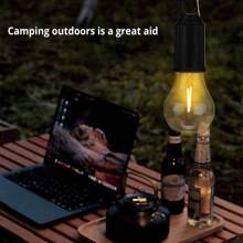 [Type-C Fast Charging Camping Lamp] 3 Brightness Levels + Long Battery Life 150 Lumens Bright Light ▎Hanging Hook/Handheld Dual-Use + Waterproof, Rainproof Design Outdoor Tent Ambience Gadget
