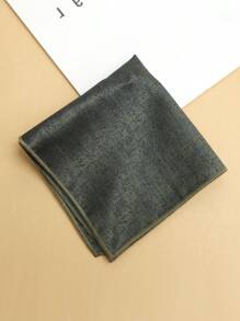 1pc Men's Solid Color Pocket Square Handkerchief, Suitable For Suits And Business Attire