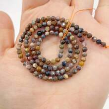 1 Strand Approax 3mm Round Faceted Natural Stone Nice Cutting Gemstone Bead Crystal Agate For DIY Jewelry Making Bracelet Necklace - 3mm Faceted Stone - View 25