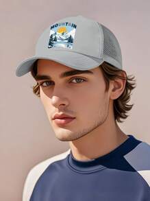1 pieza Gorra de béisbol unisex, nuevo sombrero de moda, diseño de malla transpirable, cómoda gorra casual para deportes al aire libre de uso diario