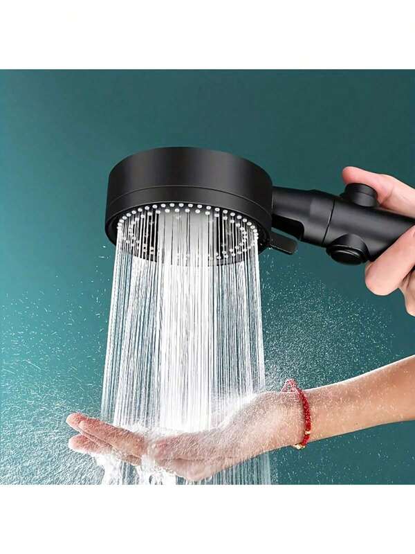 1 pièce Pomme de douche haute pression, pomme de douche filtrée multifonction, 5 modes de pulvérisation réglables, démontage facile, bouton pause, accessoire de salle de bain, pomme de douche et pulvérisateur, décoration de salle de bain, accessoires de salle de bain d'été