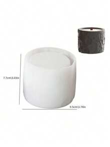 Moule en silicone pour fabriquer des bougies parfumées, des pots à succulentes et autres articles de décoration d'intérieur. Texture de pierre spatiale, style nordique minimaliste. Convient pour la cire de soja, le ciment, le gypse - moule en silicone blanc - Voir 2
