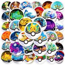pokemon 50PCS Kawaii Pokemon Ball Pikachu Stickers Cute Decals Kids DIY Decoration Skateboard Phone Laptop Bike Fridge PVC Waterproof Graffiti Toys,School Supplies,Back To School