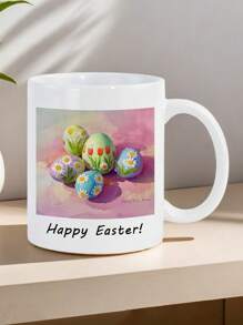 1 pieza Taza con texto opcional, 325 ml - Taza de café personalizada, taza con foto personalizada, reutilizable, fácil de limpiar, resistente a la humedad, delicada, taza de cerámica, personalizada, regalo único ideal para Pascua, Día de la Madre, Boda, Pareja, Papá, Mamá, Aniversario, Cumpleaños, Graduación, Sala de estar, Dormitorio, Oficina, Salón de té, Hogar, Escuela