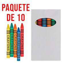 PromoClick Pack Of 10 Box With 5 Crayons Each. Ideal For School, Easy To Use. - 白色 - 查看 2