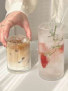 条纹玻璃杯，复古水杯，饮料杯，咖啡杯，果汁杯，冷饮杯，耐热玻璃杯，适合日常饮酒派对，朋友聚会，热爱生活的朋友，最好的朋友，学校水瓶，漂亮的咖啡杯，可重复使用的水杯，万圣节装饰，免费送货商品，樱桃，沙特日，生日礼物，秋天。 - 彩色 - 查看 8