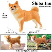 1 件狗狗雕像，逼真的塑料小狗雕像，手绘仿真小狗动物玩具，狗狗蛋糕装饰圣诞生日礼物