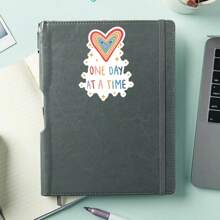 1PC One Day At A Time-sticker - Vinylsticker met bewustzijn van geestelijke gezondheid voor laptops, waterflessen en meer | Inspirerende quotesticker voor positiviteit, aanmoediging en veerkracht | Waterdichte bevestigingssticker voor dagelijkse motivatie