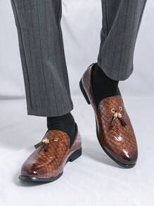 Men's Pointed Toe Formal Leather Dress Shoes, British Style - Multicolor - View 6