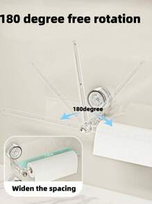 1pc Suction Cup Kitchen Towel Holder, For Home Use, No Drilling Required, Maximizes Countertop Space