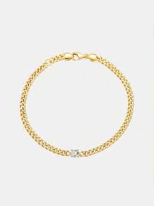 1pc Elegant Fashion S925 Silver Bracelet With Cubic Zirconia Decor, Luxury Casual Suitable For Women Everyday Wear, Commute, Party, Gifts For Valentine's, Birthday, Ins Style Jewelry - S925 Silver Bracelet - View 7