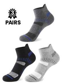 3 Paires de CHAUSSETTES UNISEXES pour bateau, chaussettes confortables respirantes pour la cheville. Chaussettes basses antifrottement, absorbantes de la sueur pour hommes, pour le sport et les loisirs. Parfaites pour le cyclisme, la course, les voyages, la randonnée, l'escalade en montagne.