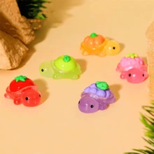 1set/10pcs/20pcs/30pcs/50pcs/100pcs 3D Resin DIY Jewelry Accessories Cartoon Fruit Turtle, Creative Hair Accessories, Keychain, Car Decor