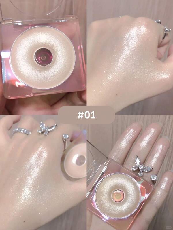 JUDYDOLL Highlight Powder Mandarin Blossom Single Matte Highlighter, Ring Light Diamond Body Glitter Powder, Exclusive Limited New Release, Suitable For Friends, Girlfriends, Wedding Essentials, Wedding Guests, Bachelorette Party, Natural Daily Makeup, Sweet Makeup, Blood Color Makeup, Date Makeup