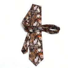 1pc Unique Cat Print Casual/Party Tie, Suitable For Men And Women, Gift For Dress For Christmas Decor