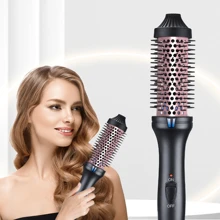 2-In-1 Heated Hair Curler & Straightener For Women, Professional Hair Styling Design, Temperature Control, 360° Rotation, Easy One-Click Operation, Damage-Free Hair Transformation - UK Plug(220-240V) - View 11