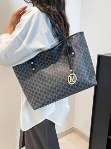 New Retro Jacquard Versatile Women Shoulder Bag & Handbag, Chic & High-End - Black - View 9