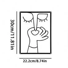 Arte de pared de metal caprichoso - Decoración de baño con humor clásico, temática de Acción de Gracias, diseño minimalista, accesorio divertido para el baño, accesorio del hogar - Negro - Ver 3